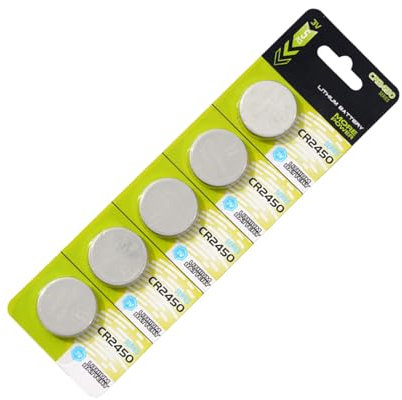 KEXIAO Pack of 5pc/10pc CR2450 Lithium Button Cells 3V CR2450 Battery Long Last Power Batteries for Remote Controls and Toy