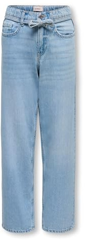 ONLY Girl Straight-Fit Jeans KOGGIANNA Mittlere Taille Ballon Schnitt Jeans