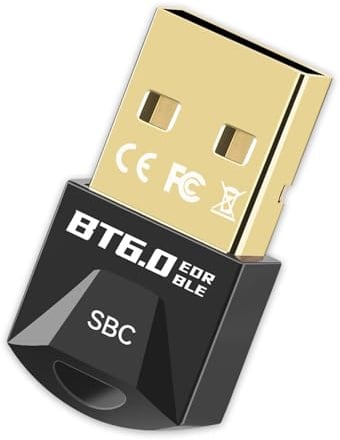 Bluetooth Adapter 6.0, Bluetooth Stick für Windows 11/10/8,1/7, USB EDR Bluetooth Dongle für PC, Laptop, Desktop, Headset, Lautsprecher, Tastatur, Kopfhörer
