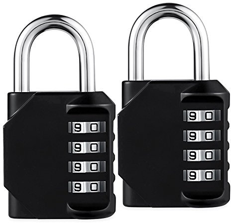 2 Pcs Cadenas à Combinaison, Serrure à Code 4 Numéro, Cadenas à Code Pour Valise de Voyage, Casiers, Boîte à Outils Etc