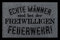 Interluxe TÜRMATTE Fußmatte ECHTE MÄNNER SIND BEI DER FREIWILLIGEN Feuerwehr Spruch Hobby Dunkelgrau