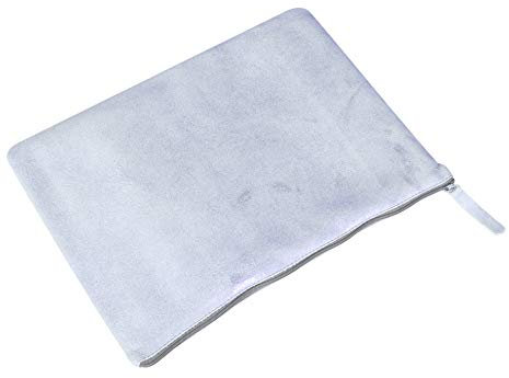 Clairefontaine 400049C Kleine Mappe Plume (aus Lammwildleder, mit Perlmutt-Effekt, 23x32 cm) 1 Stück hellblau