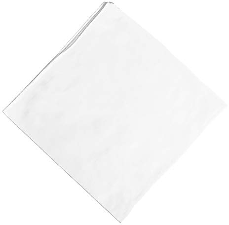 ledermodefashion Bandana Einfarbig Tuch einfarbige Kopftuch Halstuch viele Uni Farben 100% Baumwolle (Weiß)