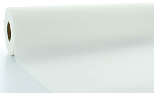 Sovie HORECA | Tischdeckenrolle | Linclass® Airlaid | 118 cm x 40 m | für Hochzeit, Geburtstag, Taufe, Kommunion | Made in Germany | 1 Stück (Weiß)