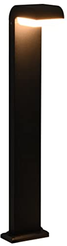 vidaXL Gartenleuchte Standleuchte Wegeleuchte Außenleuchte Außenlampe Gartenlicht Gartenlampe Pollerleuchte Beleuchtung LED 9 W Schwarz Oval IP54