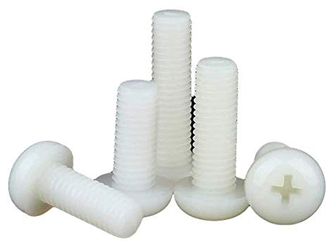 Lot de 20 vis à tête bombée en nylon, différents modèles au choix (M6 x 10 mm)