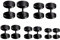 LAURITAMI 5 Pairs 16G Edelstahl Ohrstecker Stud Set Creolen Tunnel Ohrringe Fake Ears Plugs Schwarz Silber Schraube Helix Tragus Piercing 4-12mm