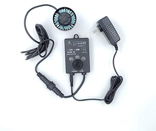 Jebao SLW Wave Maker Durchflusspumpe mit Regler für Marine Reef Aquarium (SLW-10, 1065 GPH) schwarz