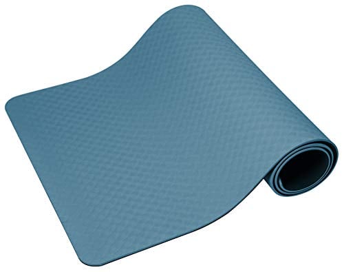 DCCD Yogamatte Phthalatfrei - Gymnastikmatte, rutschfest aus TPE, Fitnessmatte Übungsmatte Sportmatte für Yoga (hellblau/schwarz)