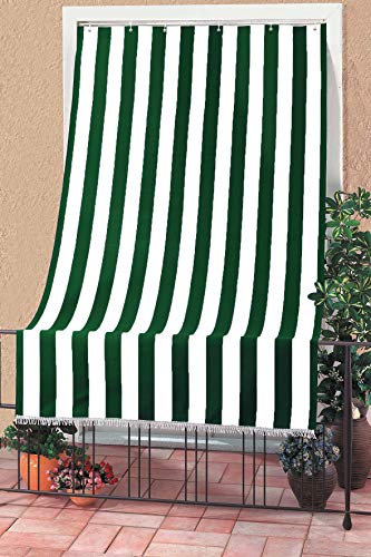 EUROSTYLE Toldo Art. Rivers - Toldo protege contra rayos UV ultravioleta oscurecimiento de interior exterior resistente a la lluvia (145 x 250 cm, verde)