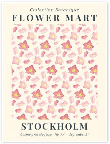 Flower Market Stockholm Poster von TAlex 70 x 90 cm Pastell Wandbilder Wanddeko