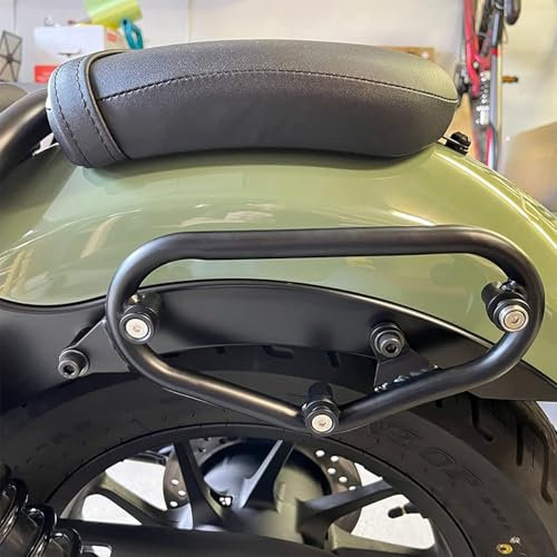 Motorrad Satteltaschen Halterung Seitenhalterung Kompatibel mit Rebel 500 300 CMX500 CMX300 2017 2018 2019 2020 2021 2022 2023 2024 Satteltasche Halter Bar (Halterung)