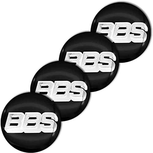 ZYHHDP 4 X Reifen & Felgen Radnabenkappen Emblem-Aufkleber Aufkleber, füR BBS RM RZ RG RS 56mm Staubdichtes Styling-ZubehöR
