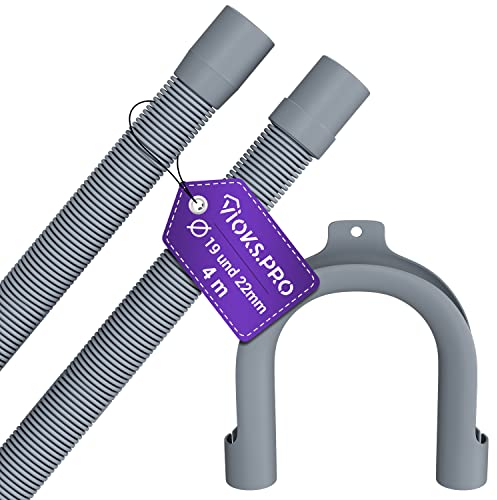 Viоks.pro Flexibler Ablaufschlauch Waschmaschine Schlauch Universal 4m Ø22/19mm für Waschmaschine - Geschirrspüler & Waschmaschine Zubehör