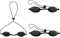 BOBOZHONG Eye Protection Goggles,3Pcs Safety Goggles Eye Patch Eyewear Glasses Laser Safety Goggles Patients in IPL UV Infrared Led Red Blue Light Hard Wavelength Beauty Clinic Salon Home Black