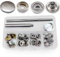 Druckknöpfe mit Zange, Metall Nähzubehör Buttons Knöpfe zum Annähen Werkzeug Jessey Snaps für DIY Basteln Stoff, Kleidung Taschen