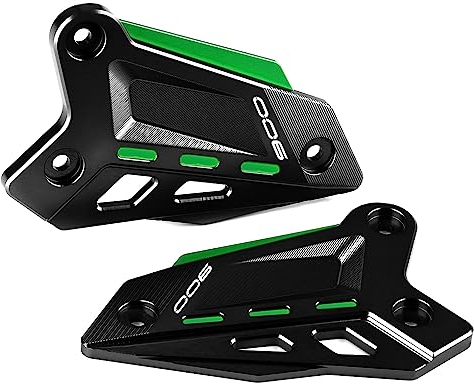 Modeer für Z900 2018-2023 2024 2025 Z900SE 2022-2023 2024 2025 Motorrad CNC Fußstütze Front Pedal Wing Bracket Protector Fußrasten-Fersenplatten Schutzabdeckung z 900 se Zubehör (Schwarz-Grün)