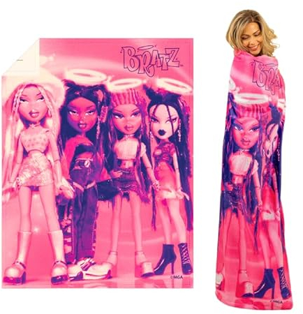 Franco Collectibles Bratz Dolls Bedding Superweicher Plüsch-Überwurf, 116,8 x 152,4 cm, offizielles Lizenzprodukt