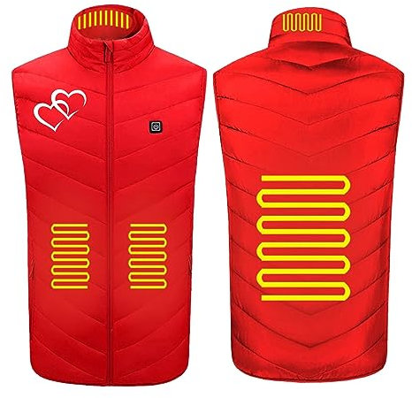 Battnot Beheizbare Weste, Elektrische Heizweste für Damen und Herren Beheizte Weste ärmellos Jacke Mit Heizung, USB Elektrisch Heated Vest Waschbar Winter Wärmende Gilet für Outdoor Wandern Camping