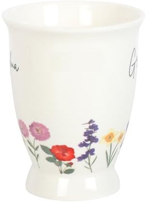 Something Different Wholesale British Wildflower Pedestal Mug with Daisy and Violet Design