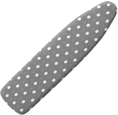 Belidome Grande housse de table à repasser à pois gris jusqu'à 150 x 55 cm