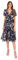 Lovedrobe Women's Ladies Midi Dress V-Neck Short Puff Sleeve Wrap Shirred Waist Floral Print Ruffle Fit and Flare Wedding Guest Black 18