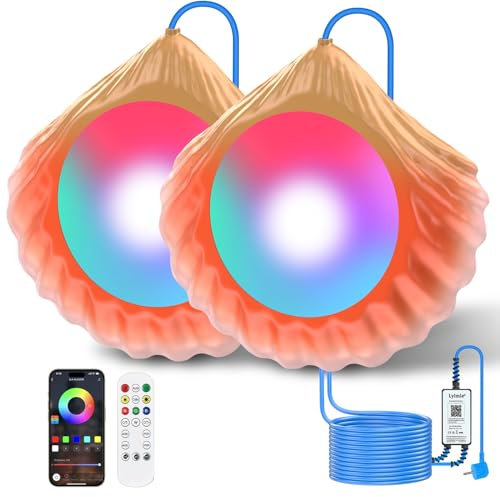 LyLmLe LED Poolbeleuchtung für Aufstellpools, 40W RGBW Magnetische Unterwasserbeleuchtung mit Transformator & Timer, IP68 Wasserdichte 12V Poollicht Farbwechsel für Stahlwandpools, 10m Kabel