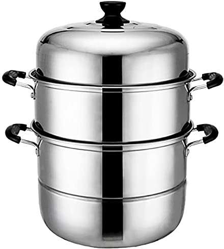 Dampfgarer/Suppentopf, Edelstahl, Extra Dick, Extra Hoch, Dampfgarer, Großer Dampfgarer, Extra Hoch, Extra Groß (38 cm)