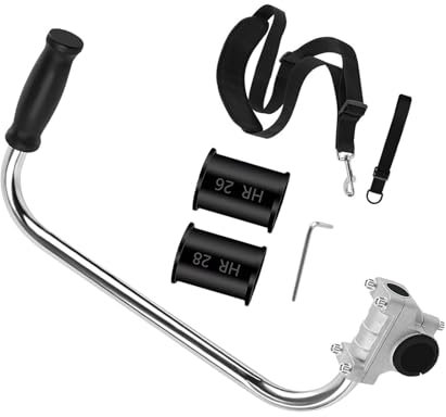 Shurzzesj Ergonomischer Grasfresser-Griff – Grasfresser-Griff aus Aluminiumlegierung mit Halterungsklemme – Rasentrimmer-Griff für einfaches Trimmen im Hof, Grasvernichter-Aufsätze