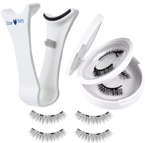 Magnetische Wimpern, 1 Paar magnetische Wimpern im natürlichen Look, wiederverwendbare doppelte magnetische Wimpern ohne Eyeliner, ohne Kleber, Wimpern im natürlichen Look, für Reisen und Partys