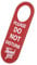 Do Not Disturb PU Leather Double Sided Door Knob Privacy Sign for Office, Home, Hotel, Meeting - Red