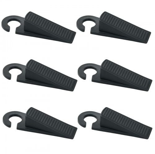 6 Pièces Cale Porte Caoutchouc Souple Antidérapante Bloc Porte Universel pour Tous Types de Sols, Butoirs de Porte en Silicone pour Protection de Porte pour Maison École Bureau
