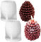 2PCS Christmas Silicone Candle Mold, 3D Christmas Tree/Santa Claus/Pine Cone Candle Moulds Handmade Silicone Soap Molds, DIY Silicone Resin Epoxy Mould for Christmas Candle Making (Style D)