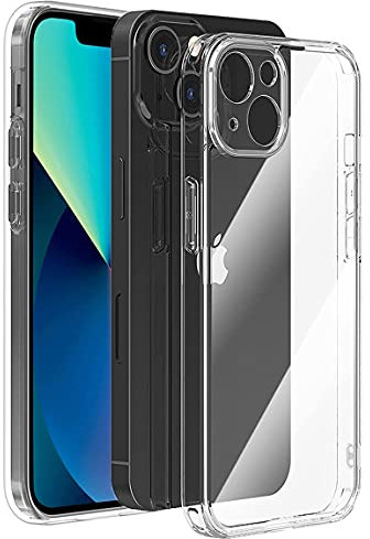 NOVAGO Compatible avec iPhone 13 Mini - Coque arrière Transparent en TPU Gel Souple Solide Anti Choc