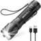 GEARLITE Taschenlampe Led Aufladbar, Superhelle Zoombare 3000 Lumen Mini Torch mit 3 Lichtmodi & Langer Betriebsdauer, IP65 Wasserdicht Taktische Handlampe für Camping Angeln Wandern Outdoor, Notfäll