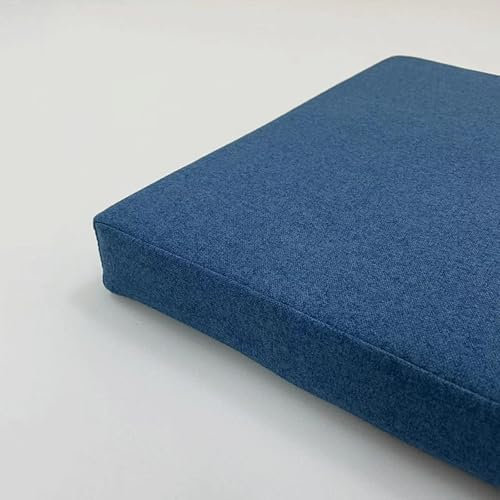 Tjock skum bänk kudde med hög densitet dyna för inomhusbänk/vingkudde blå 35 x 119 x 5 cm