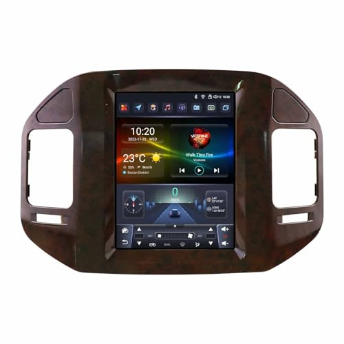 BOJONTN 9.7 Zoll Android 14 Touchscreen Bildschirm Autoradio 2 Din für Mitsubishi Pajero V60 V68 V73 1999-2006 mit Kabellosem Carplay Bluetooth GPS Navi Lenkradsteuerung Rückfahrkamera(A,F1 (2+32G))