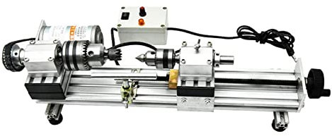 Lucidatrice for tornio Mini tornio for la lavorazione del legno in metallo Regolazione continua della velocità Mini macchina for perline for tornio ad alta precisione 280W,Facile da usare