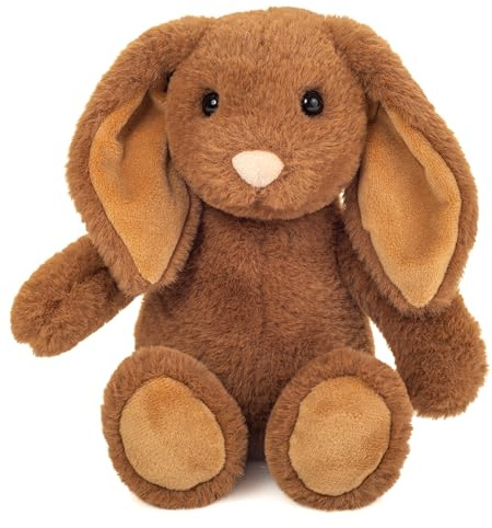 Teddy Hermann 93976 Häschen Cara Dunkelbraun 25 cm, Kuscheltier | Besonders flauschiger Premium-Plüsch, mit viel Liebe zum Detail, ab 0 Monaten, waschbar, weicher Plüsch