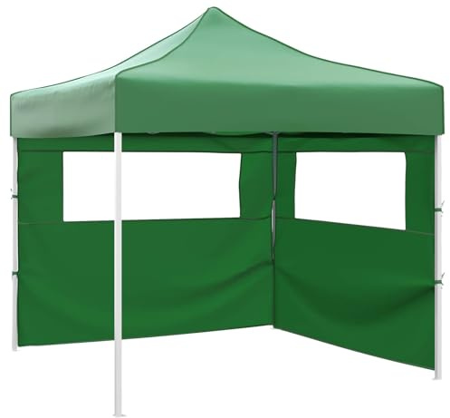 vidaXL Party-Zelt Grün 292 x 292 x 315 cm Oxford-Stoff, Garten und Terrasse, modernes Party-Zelt, schnell aufzustellen, tragbarer Sonnenschutz für Outdoor-Events