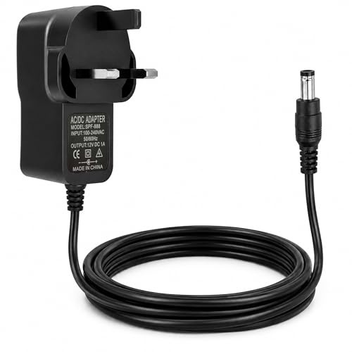 12V 1A Power Supply Adapter AC 100-240V 50/60Hz to DC 12V 1Amp Switching Adaptor for LED Strip Lights, CCTV Cameras, Routers, Bluetooth Speakers, Toys and Small Electronics with Barrel Jack