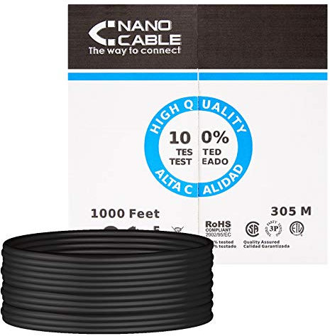 Bobina Cable RJ45 CAT6 UTP Rigido Exterior 305Mts