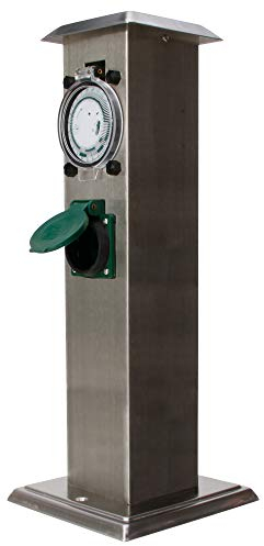 Kopp garden energy column with 2 protective contact sockets 230 V & timer