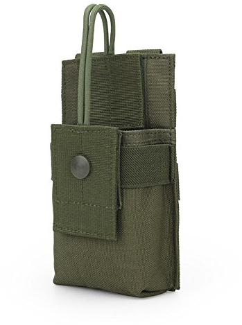 OAREA MOLLE Tactical Airsoft 1000D Walkie-Talkie Bag Hunting Paintball Game Accessories Pocket Interphone Pouch Short Radio Holder Holster Intercom Bag