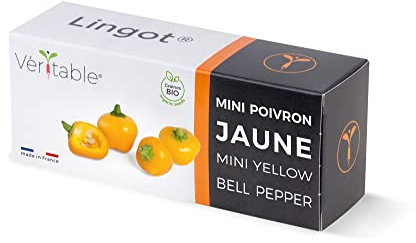 Véritable® Lingot® Mini gelber Pfeffer Bio - Kompatibel mit Indoor-Garten und Exky® - Gebrauchsfertige Nachfüllung - Substrat mit integrierten Samen
