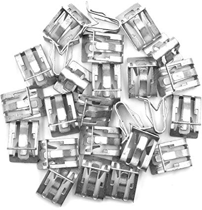 sourcing map 25 STK. Armaturenbrett Verkleidung HalteKlammern Metall Auto Silber