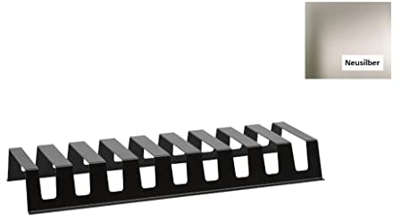 Wesco Rack System Smart Tellerhalter 60 aus pulverbeschichtetem Aluminium, flexibel erweiterbar, in der Farbe: Neusilber, Maße: 558 x 207 x 68 mm
