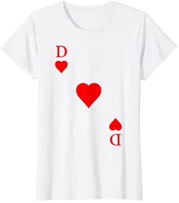 Spielkarte Herz Dame Königin Queen Fasching Karneval Kostüm T-Shirt