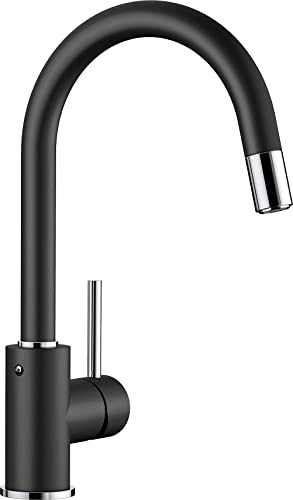 BLANCO 526146 Rubinetto da Cucina, Silgranit Nero, Hochdruck