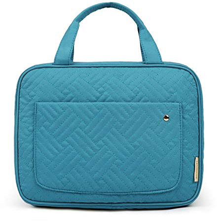 BAGSMART Kulturtasche Reise zum Aufhängen Kulturbeutel Damen für Makeup, Toilettenartikel (L-Seeblau)